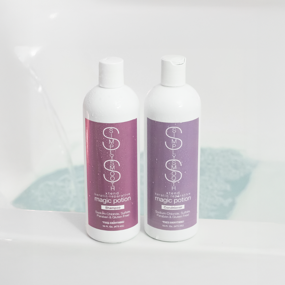 Two bottles of SSSS Magic Potion on a white background