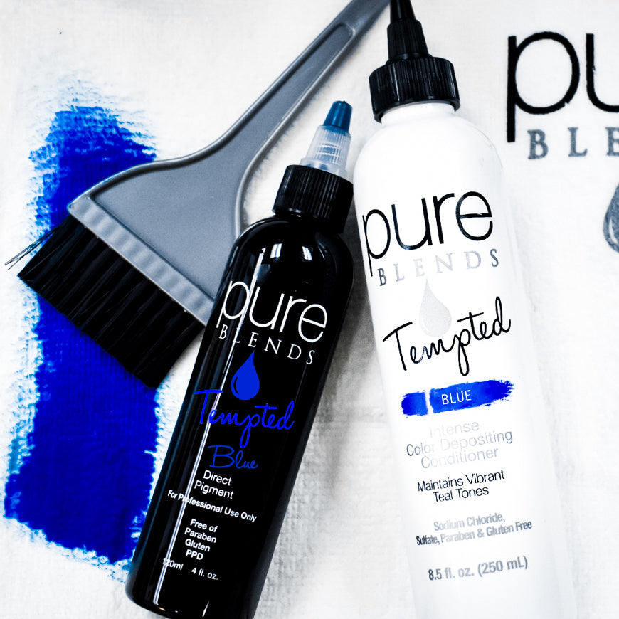 Pokušení modré přímé pigmenty